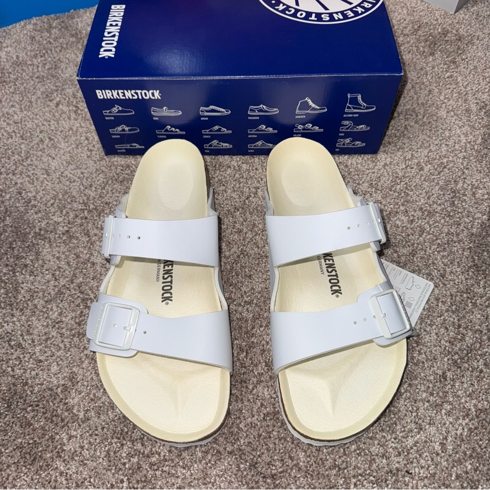 New Men’s Size 44 Birkenstock Arizona BS White - Picture 3 of 7